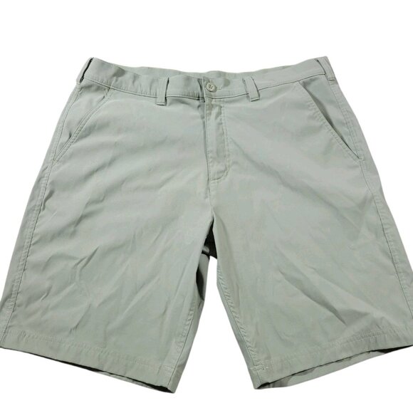 Eddie Bauer Shorts Mens 38 Green Chino Hiking Camp Stretch Outdoors - Picture 1 of 8
